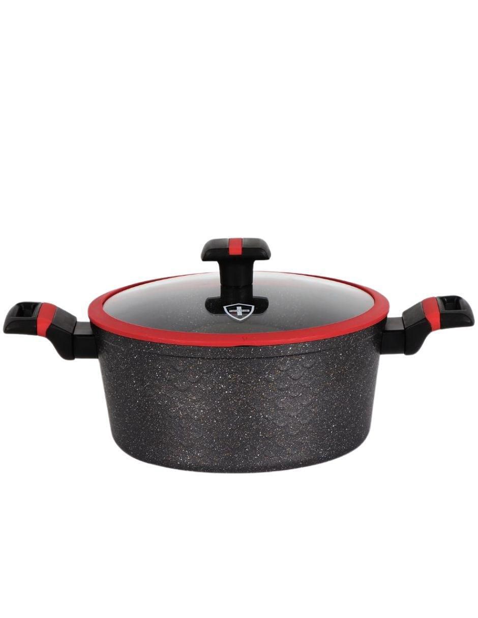 Batería de cocina de aluminio antiadherente minerales naturales 10 piezas 6