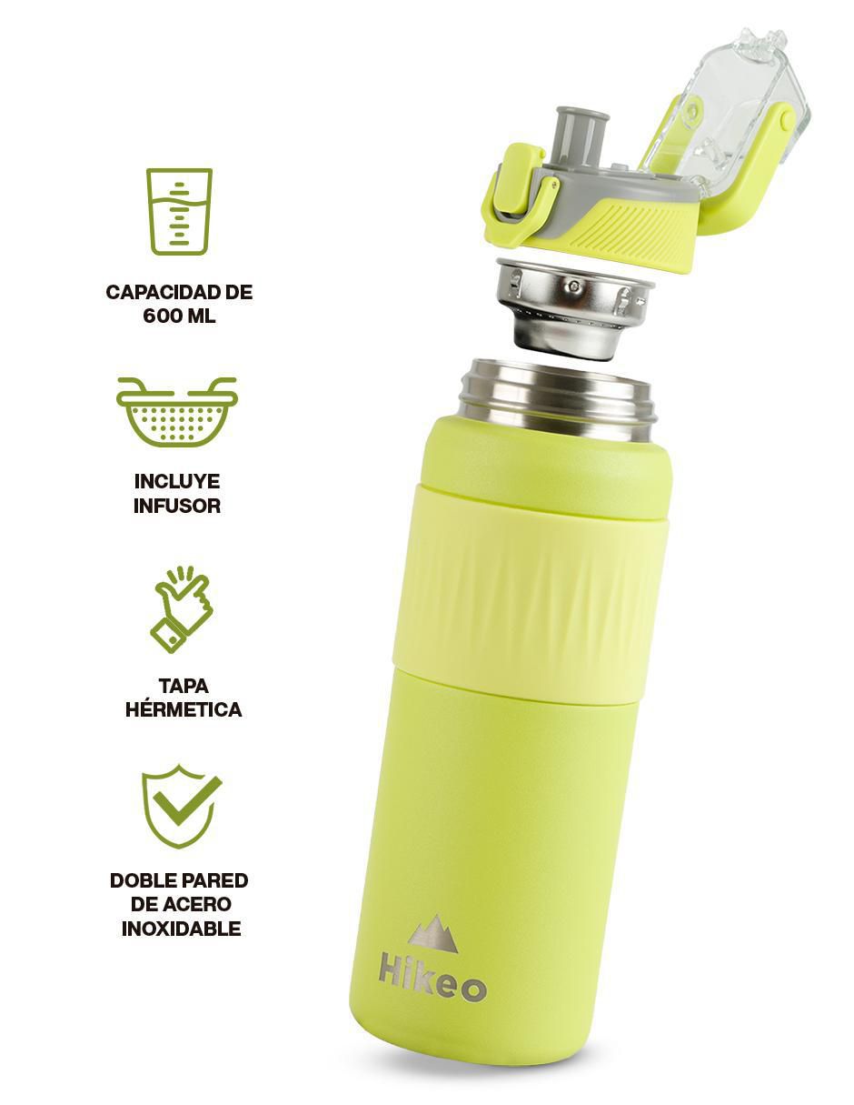 Termo de acero inoxidable con tapa a presión 600 ml 2