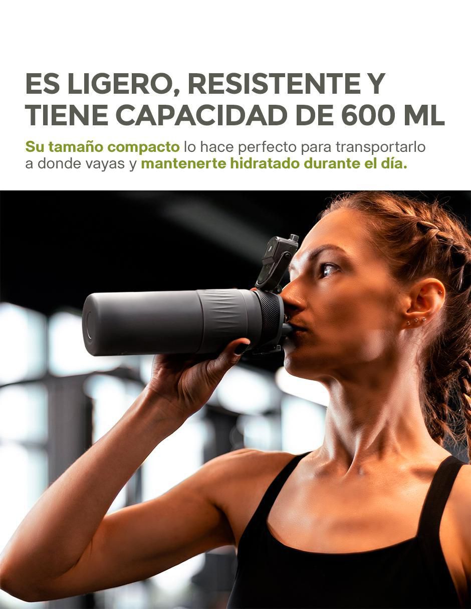Termo de acero inoxidable con tapa a presión 600 ml 5