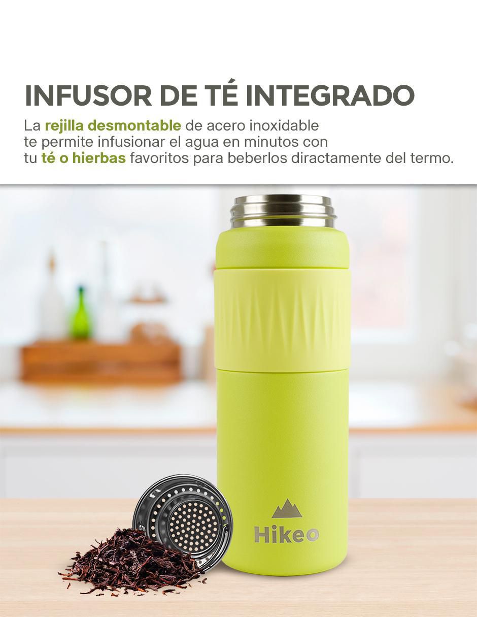 Termo de acero inoxidable con tapa a presión 600 ml 7