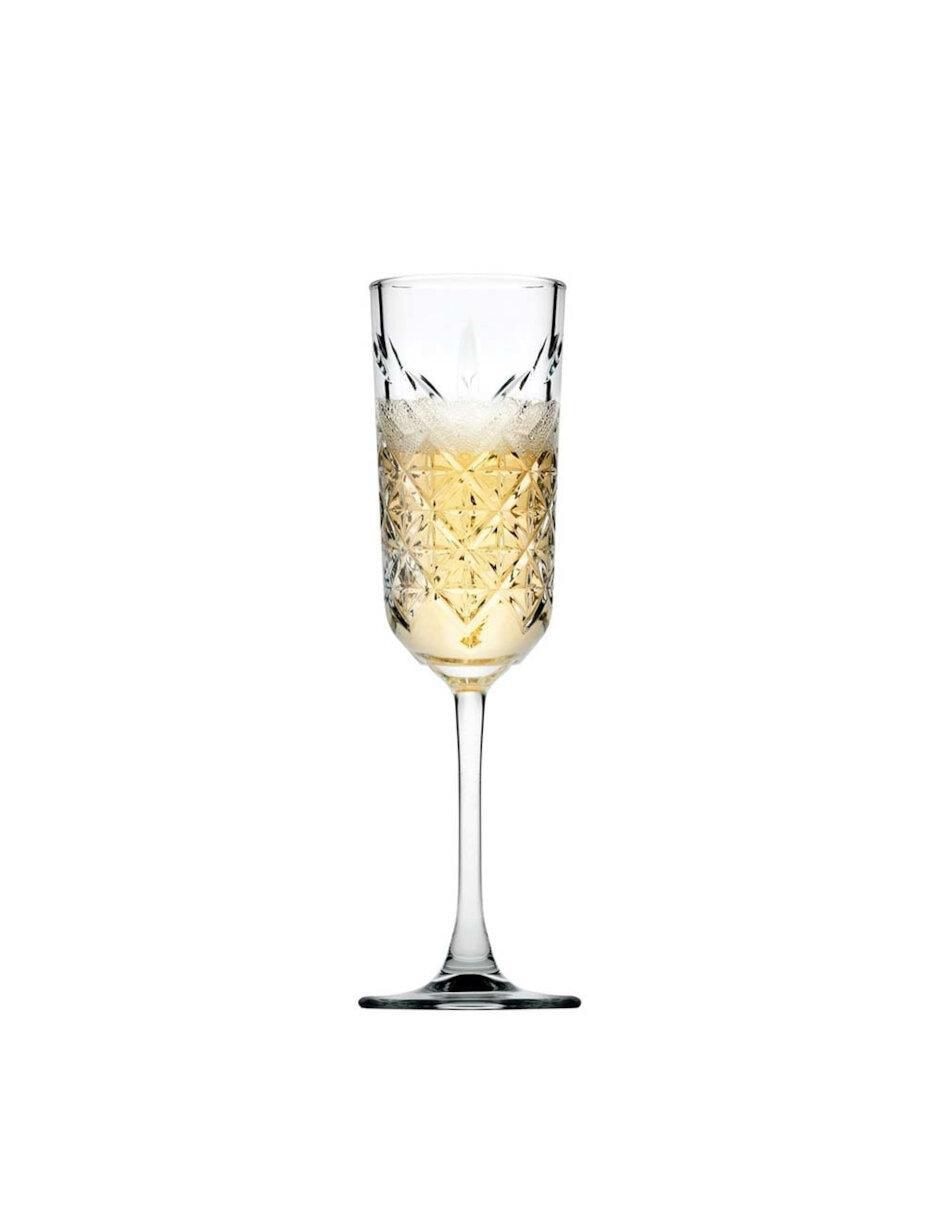 Set de copas para champán de vidrio 2