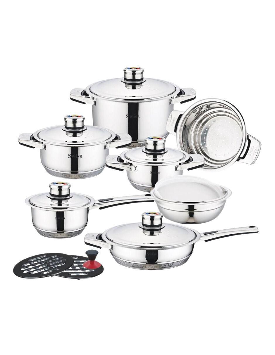 Batería de cocina de acero inoxidable 16 piezas