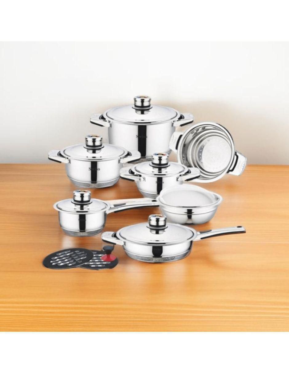 Batería de cocina de acero inoxidable 16 piezas 13