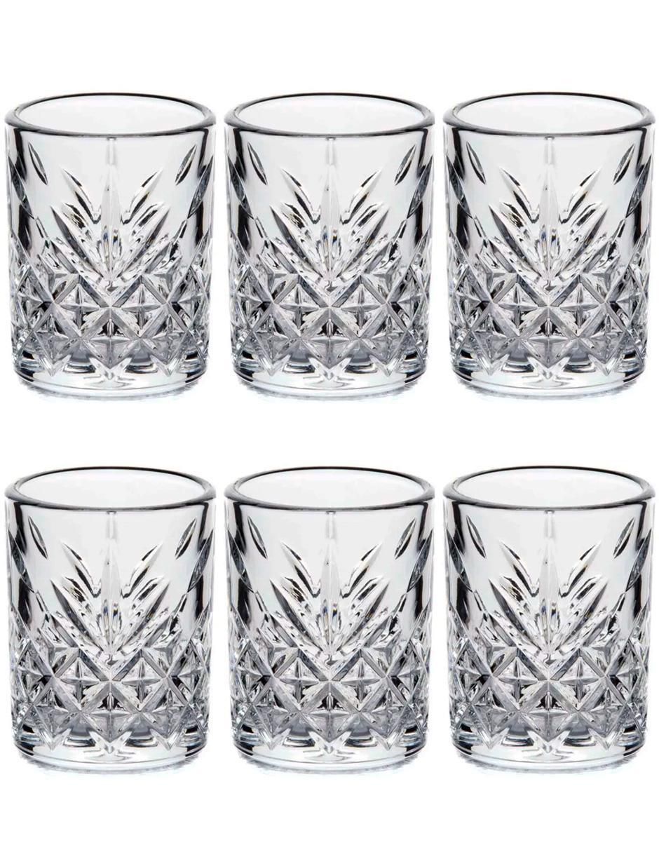 Set de tequileros de vidrio con 6 piezas 1