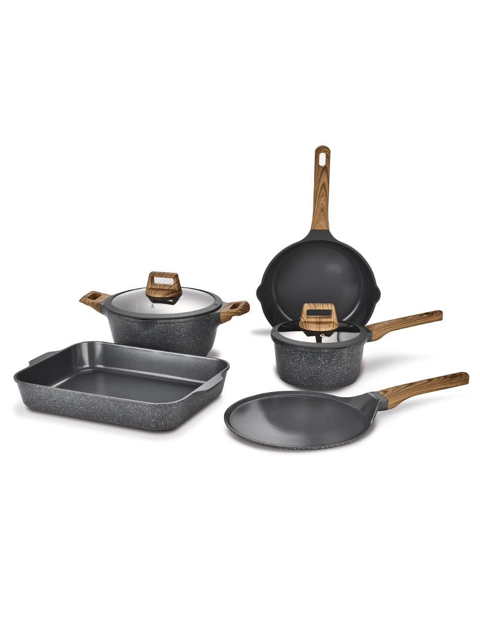 Batería de cocina Ceramic de aluminio anodizado antiadherente cerámica 12 piezas Batería de cocina Ceramic de aluminio anodizado antiadherente cerámica 12 piezas