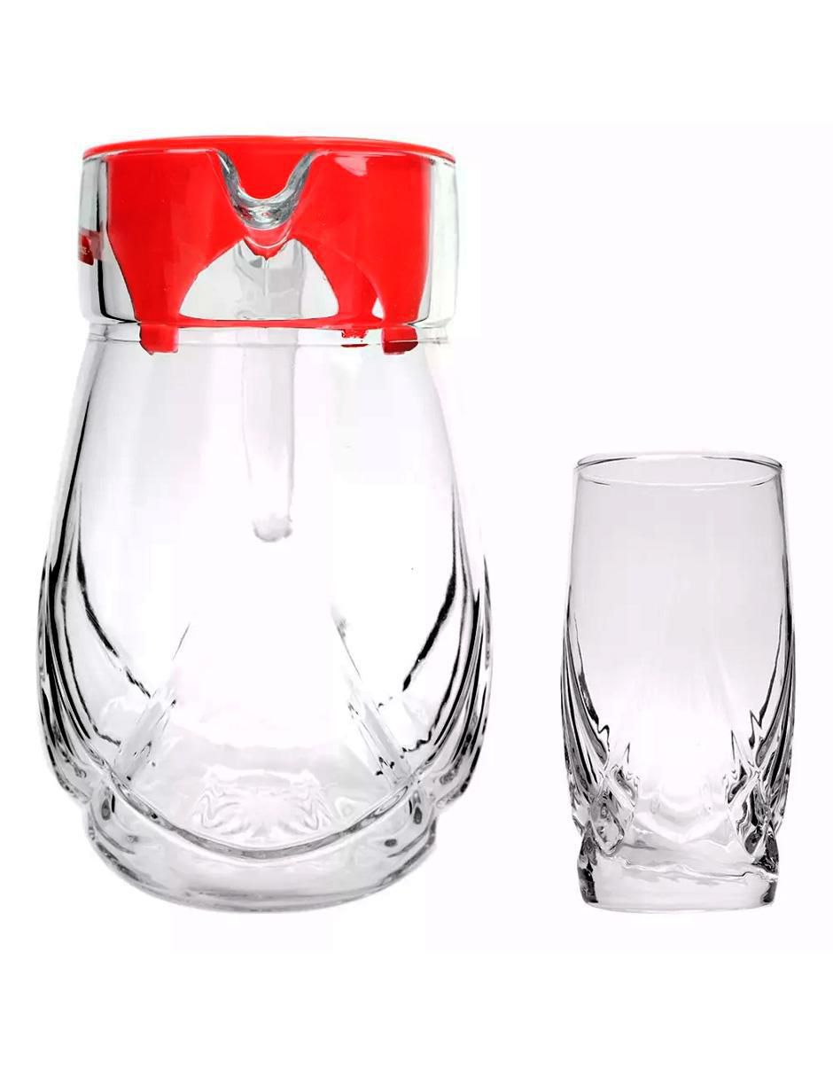 Set jarra y vasos de vidrio 2