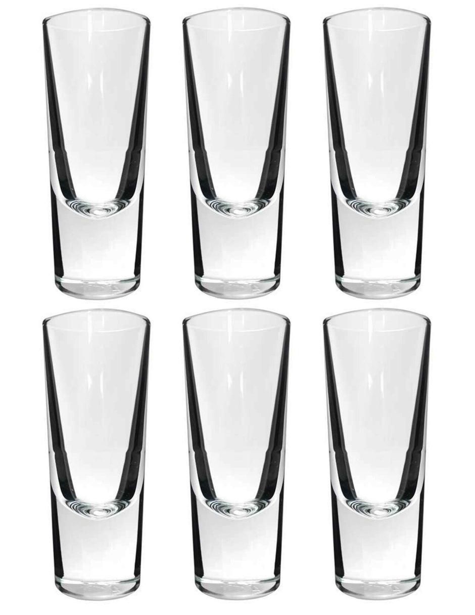 Set de tequileros de vidrio con 6 piezas