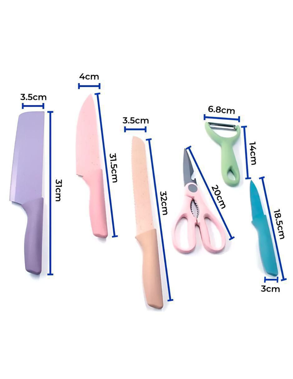 Set de cuchillos utilitario prokitchen 6 piezas 4