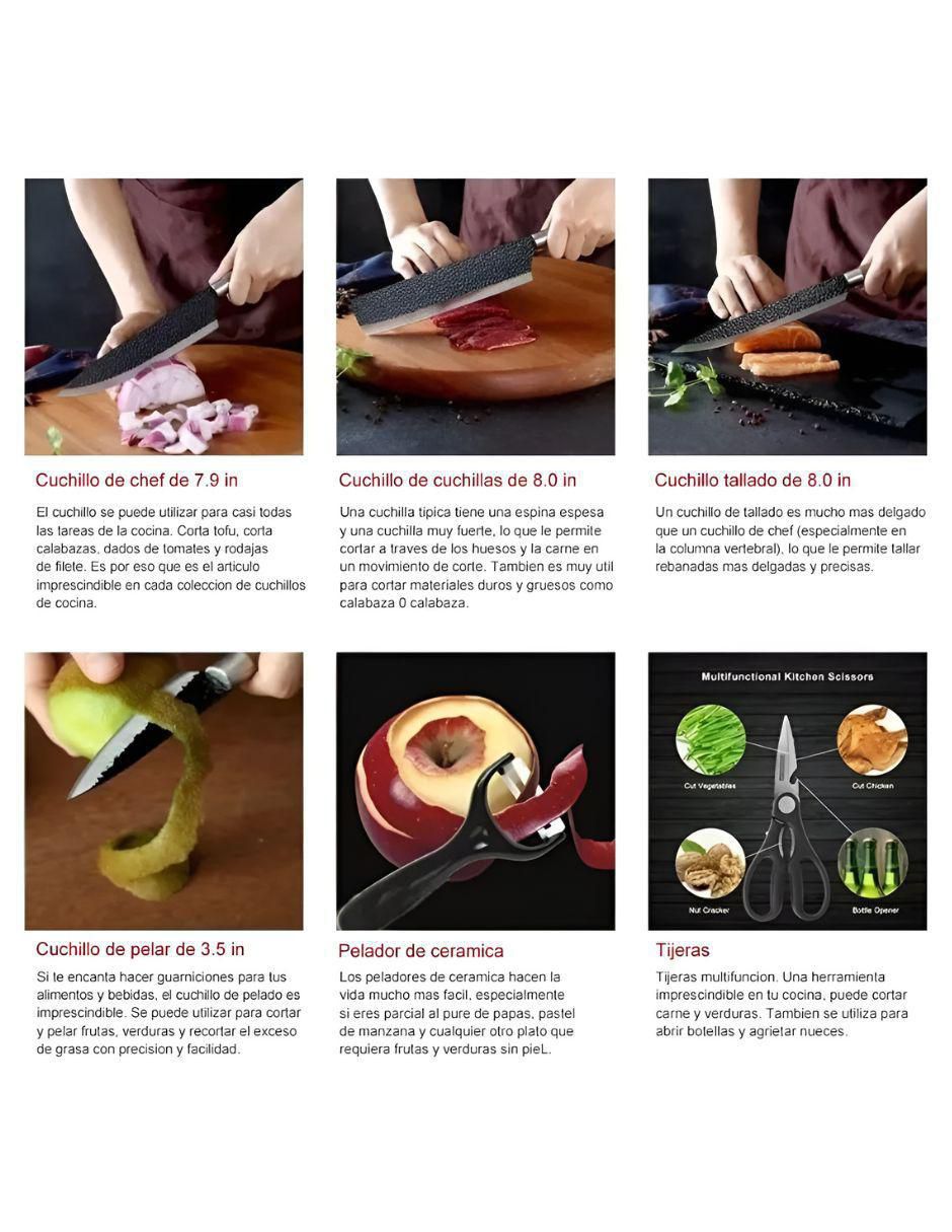 Set de cuchillos utilitario prokitchen 6 piezas 2