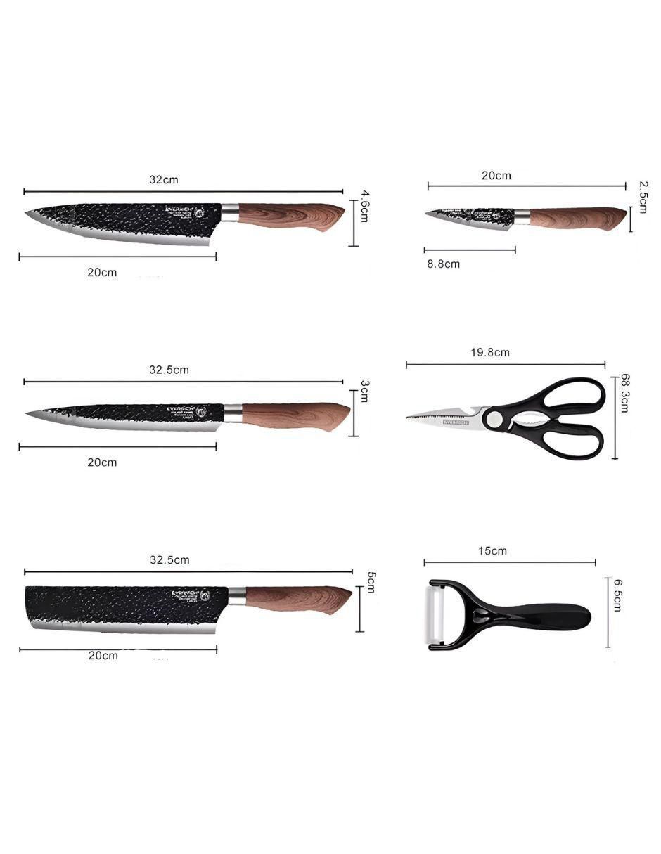 Set de cuchillos utilitario prokitchen 6 piezas 5