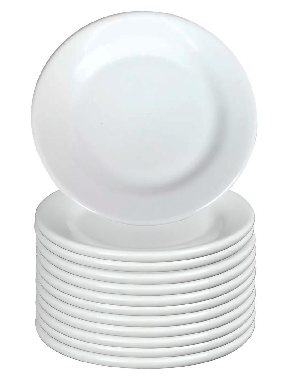 Plato postre de loza 12 piezas