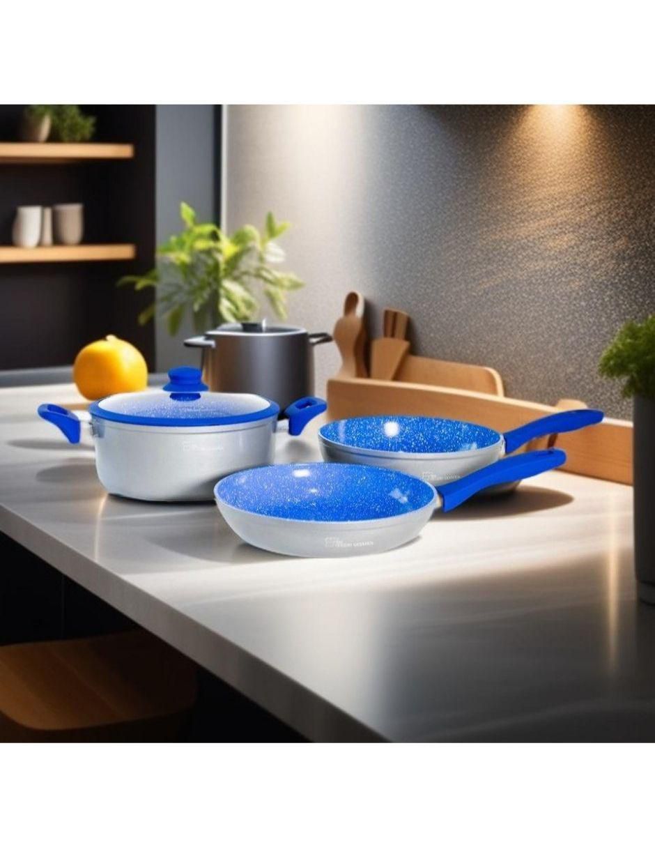 Batería de cocina de aluminio antiadherente cerámica 4 piezas 7