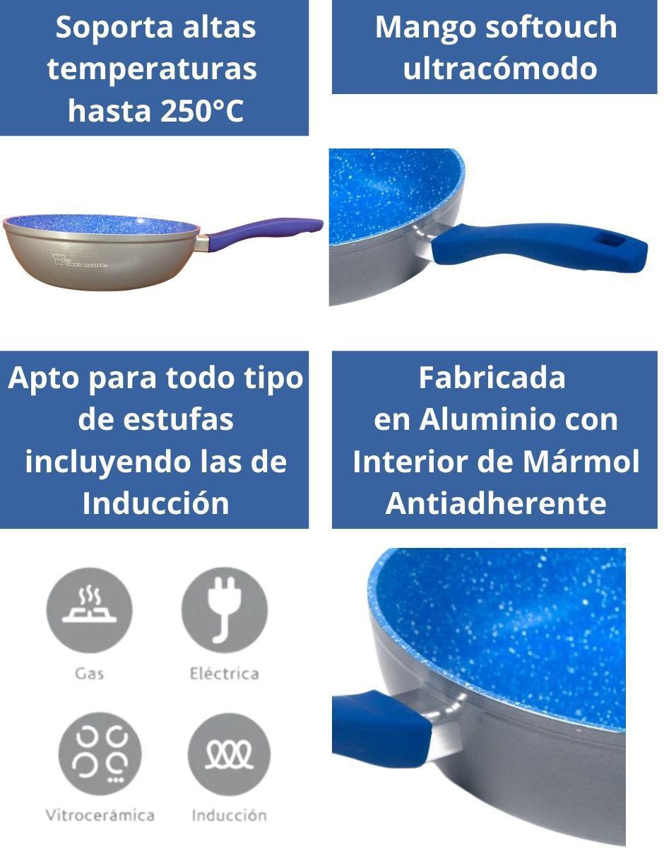 Batería de cocina de aluminio antiadherente cerámica 4 piezas 10