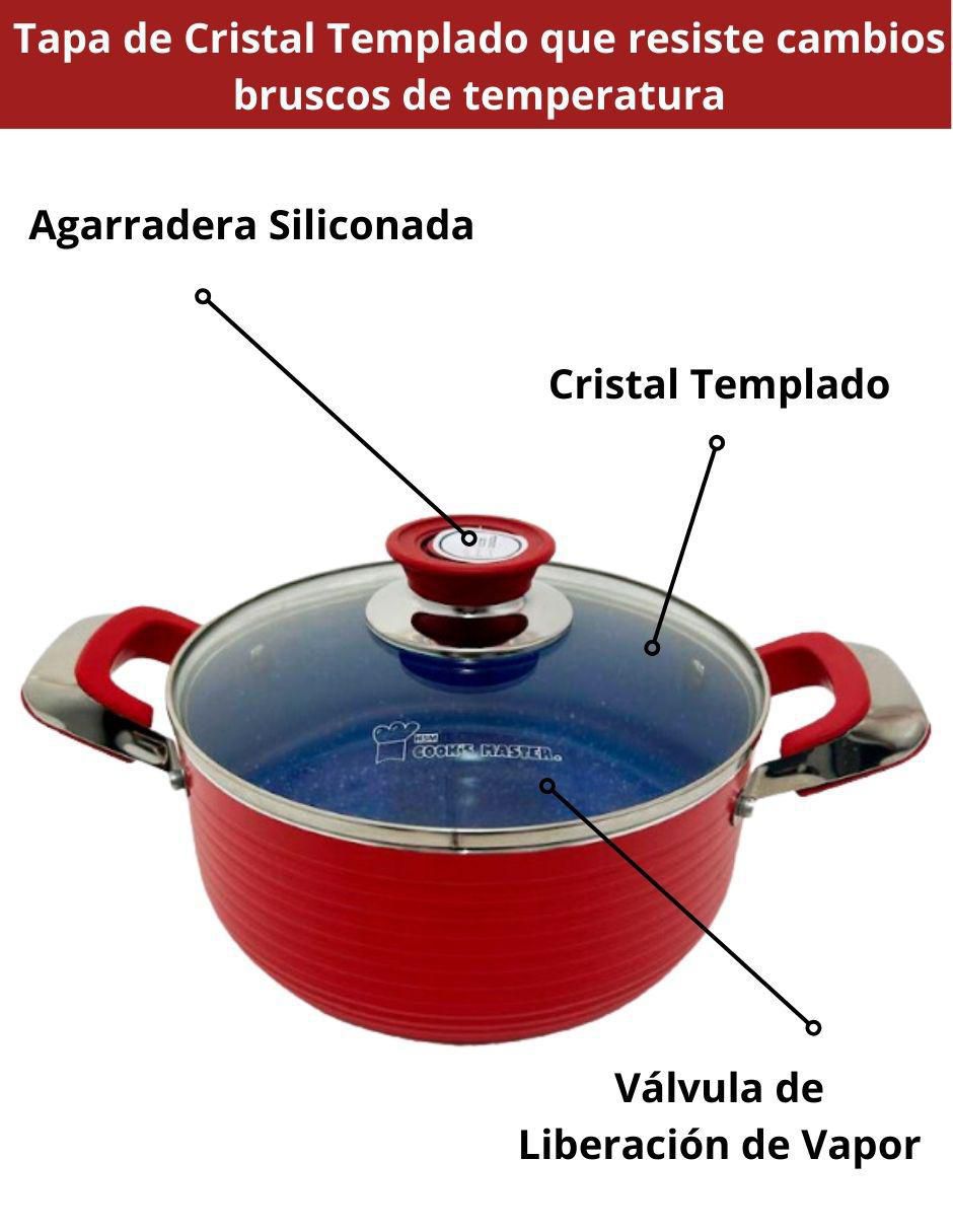 Batería de cocina de aluminio antiadherente minerales naturales 15 piezas 9