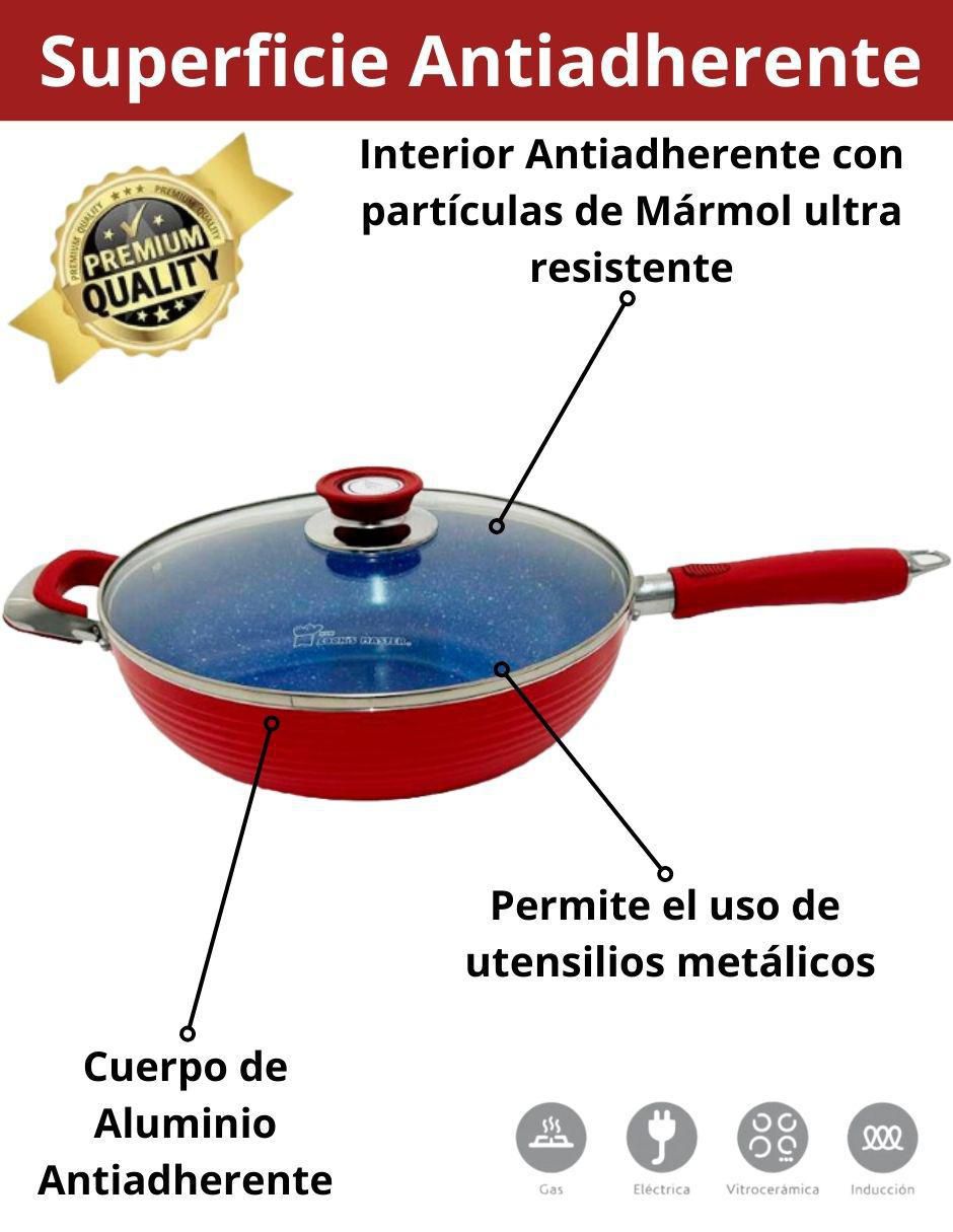 Batería de cocina de aluminio antiadherente minerales naturales 15 piezas 10