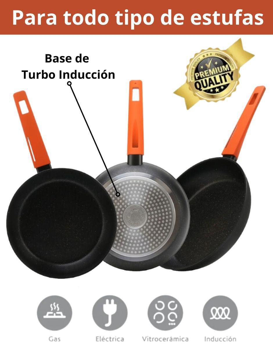 Set de sartenes Greblon de aluminio 3 piezas 7