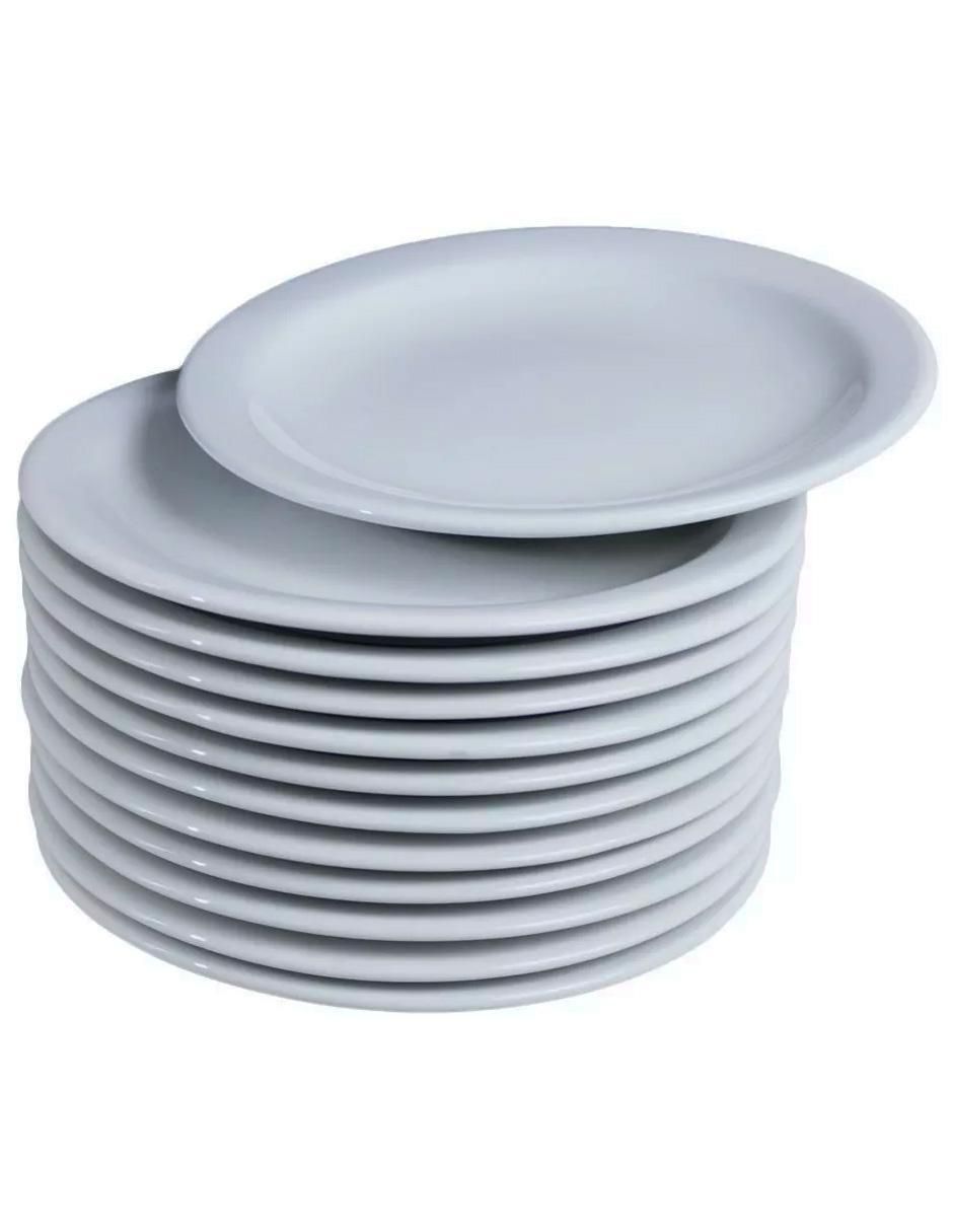 Plato postre de porcelana 12 piezas