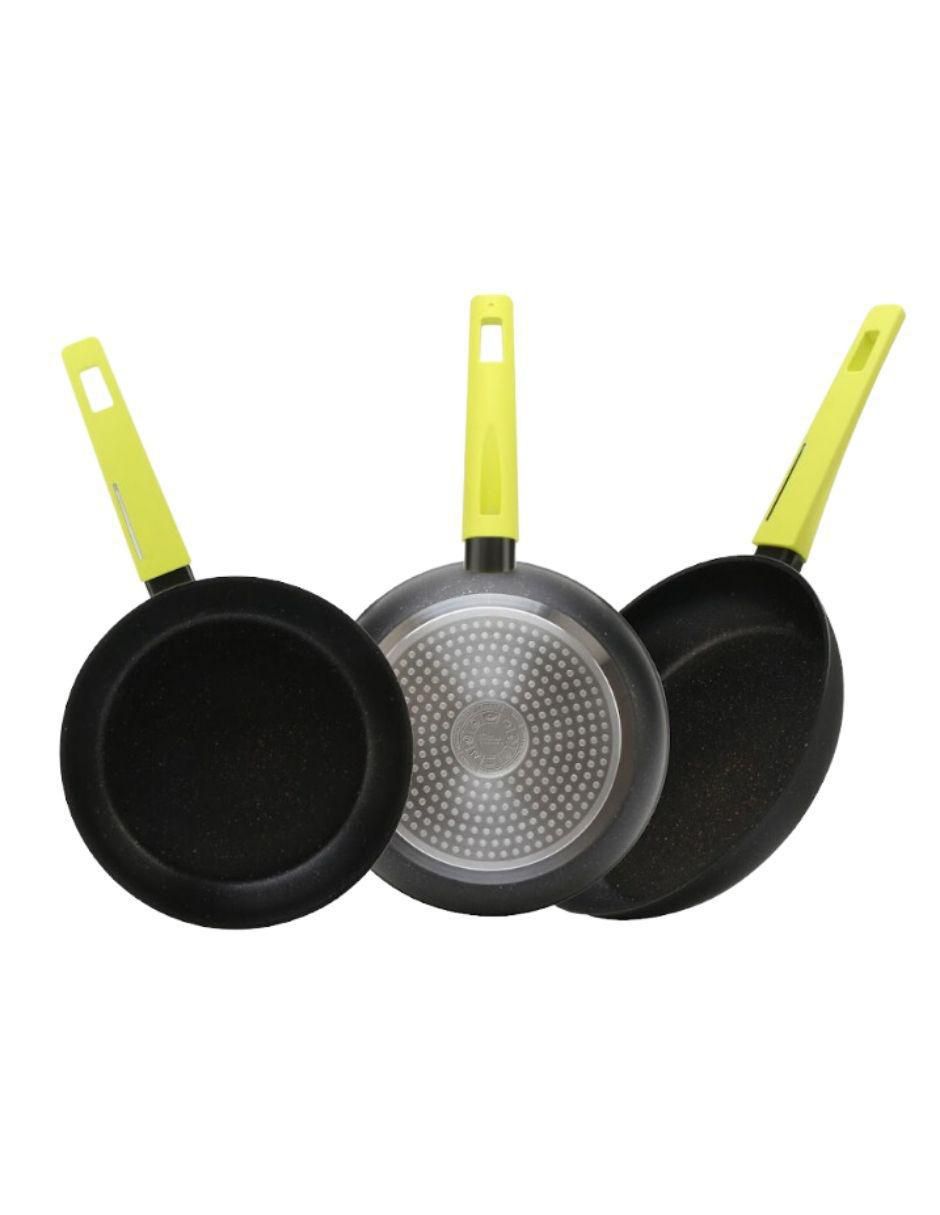 Set de sartenes Greblon de aluminio 3 piezas 3