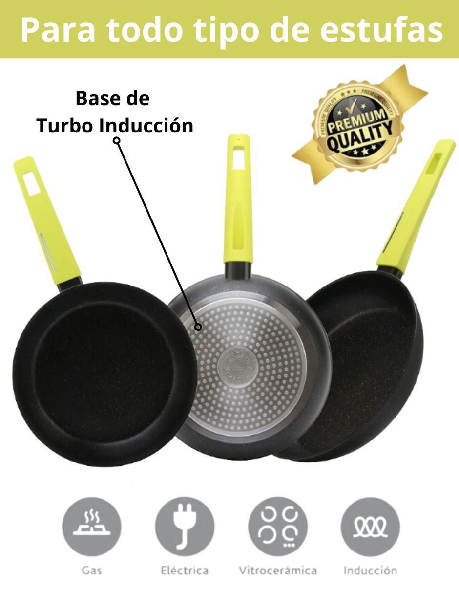 Set de sartenes Greblon de aluminio 3 piezas 7