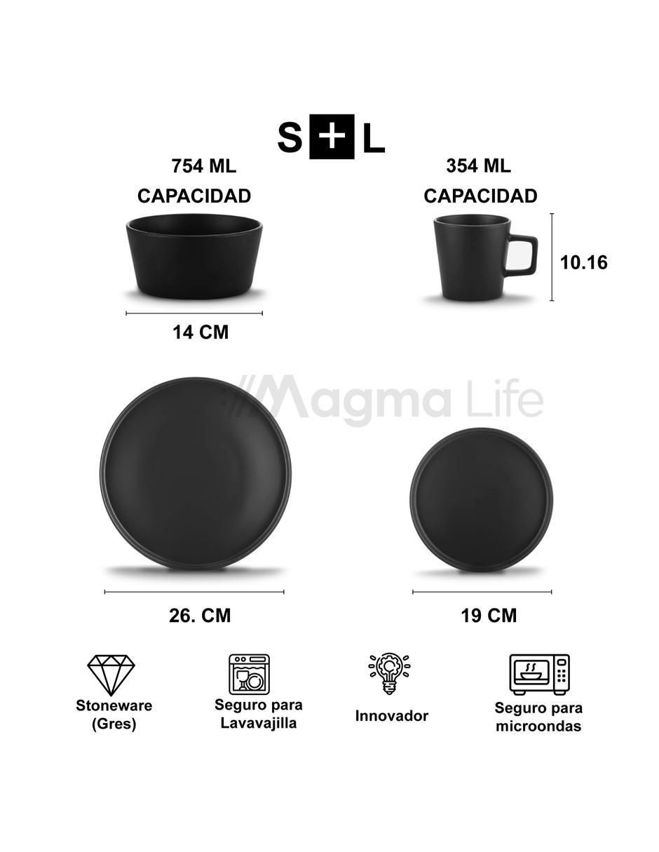 Vajilla cerrada de cerámica para 4 personas 4