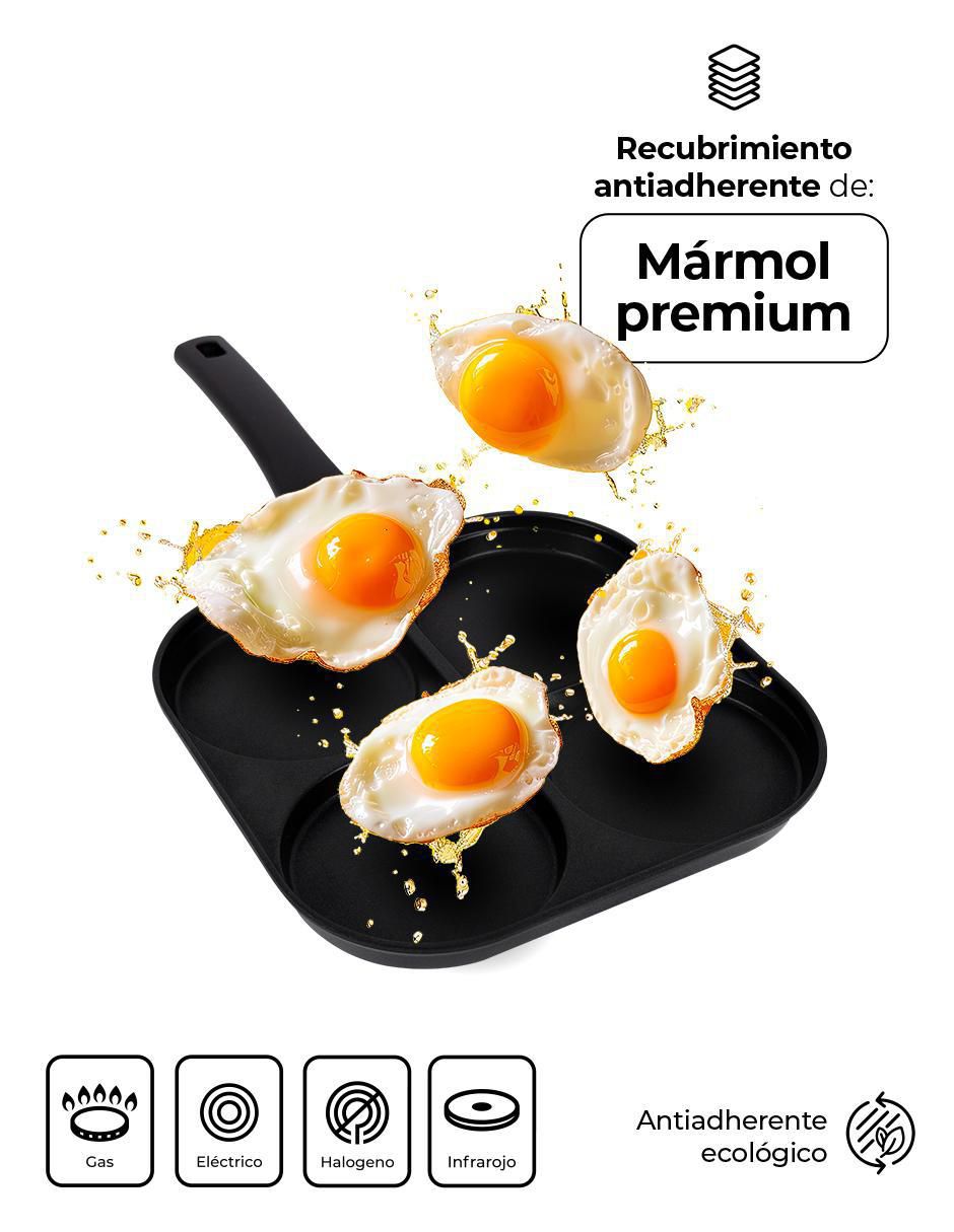 Sartén para huevo de mármol 2