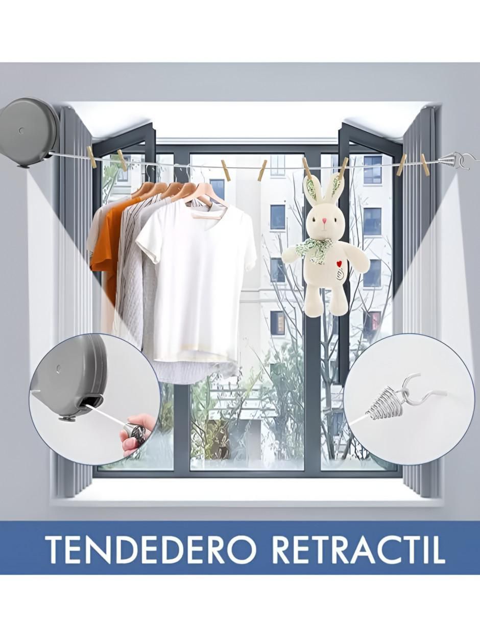 Tendedero retráctil de acero inoxidable 6