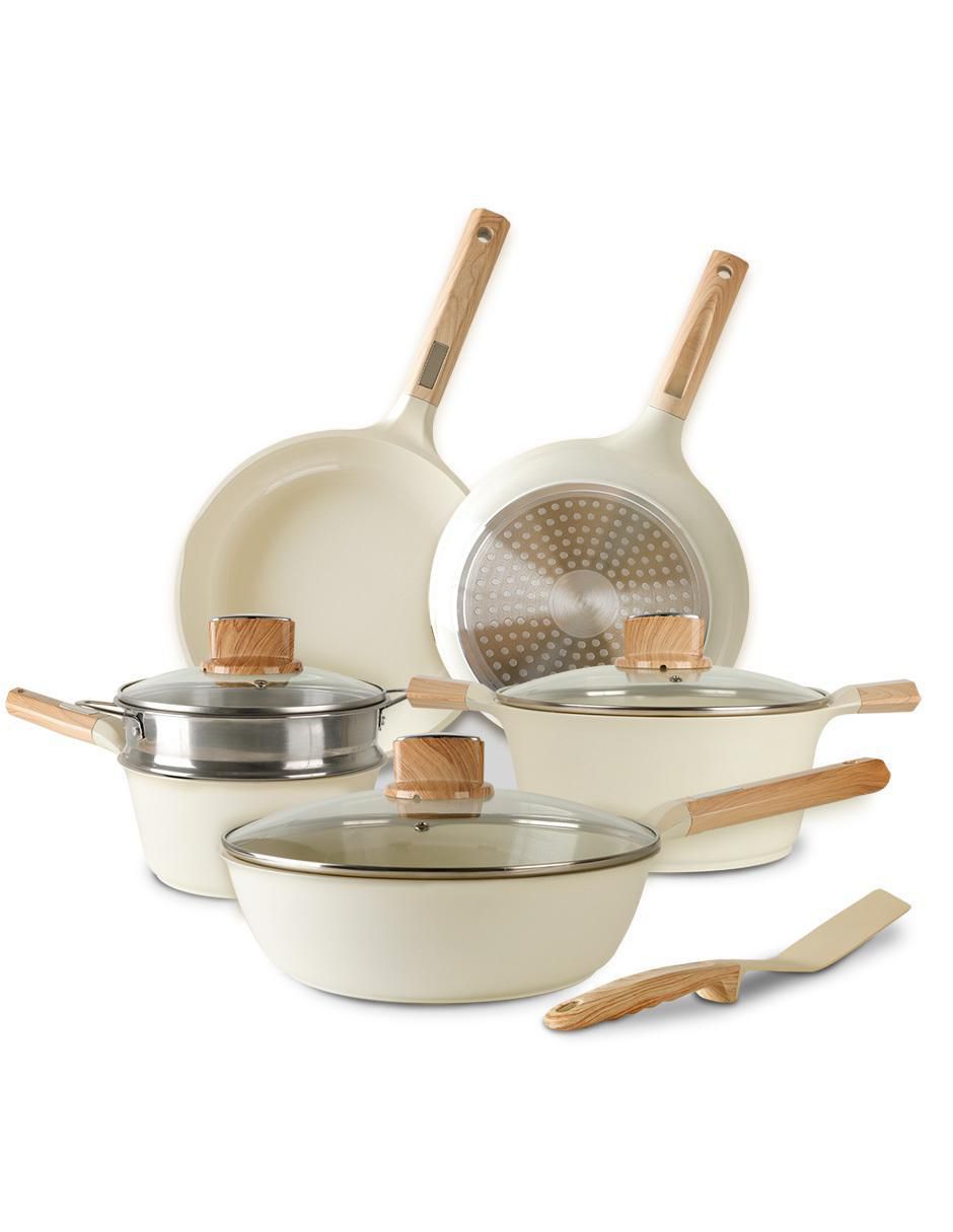 Batería de cocina Cairo de cerámica antiadherente cerámica 10 piezas Batería de cocina Cairo de cerámica antiadherente cerámica 10 piezas