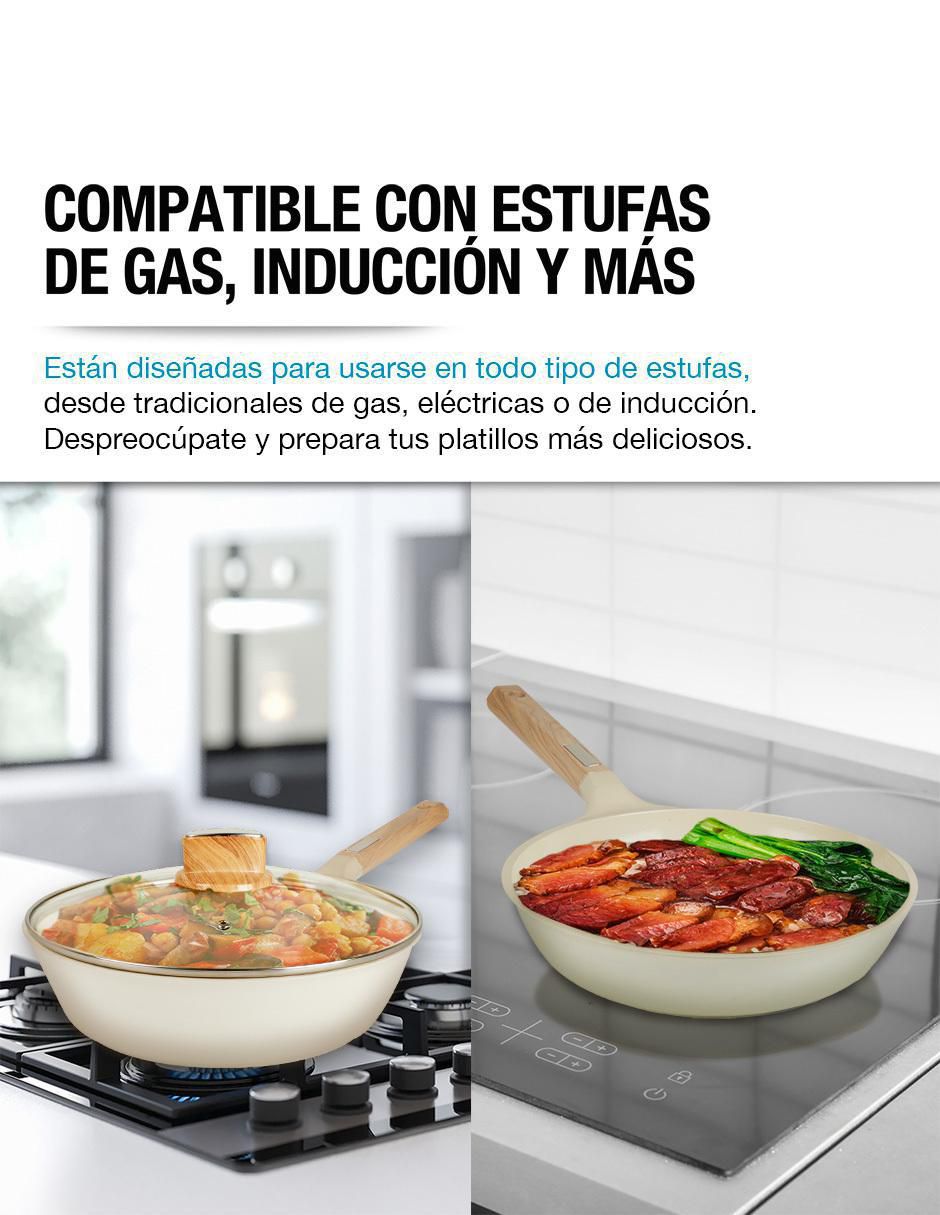 Batería de cocina Cairo de cerámica antiadherente cerámica 10 piezas 5