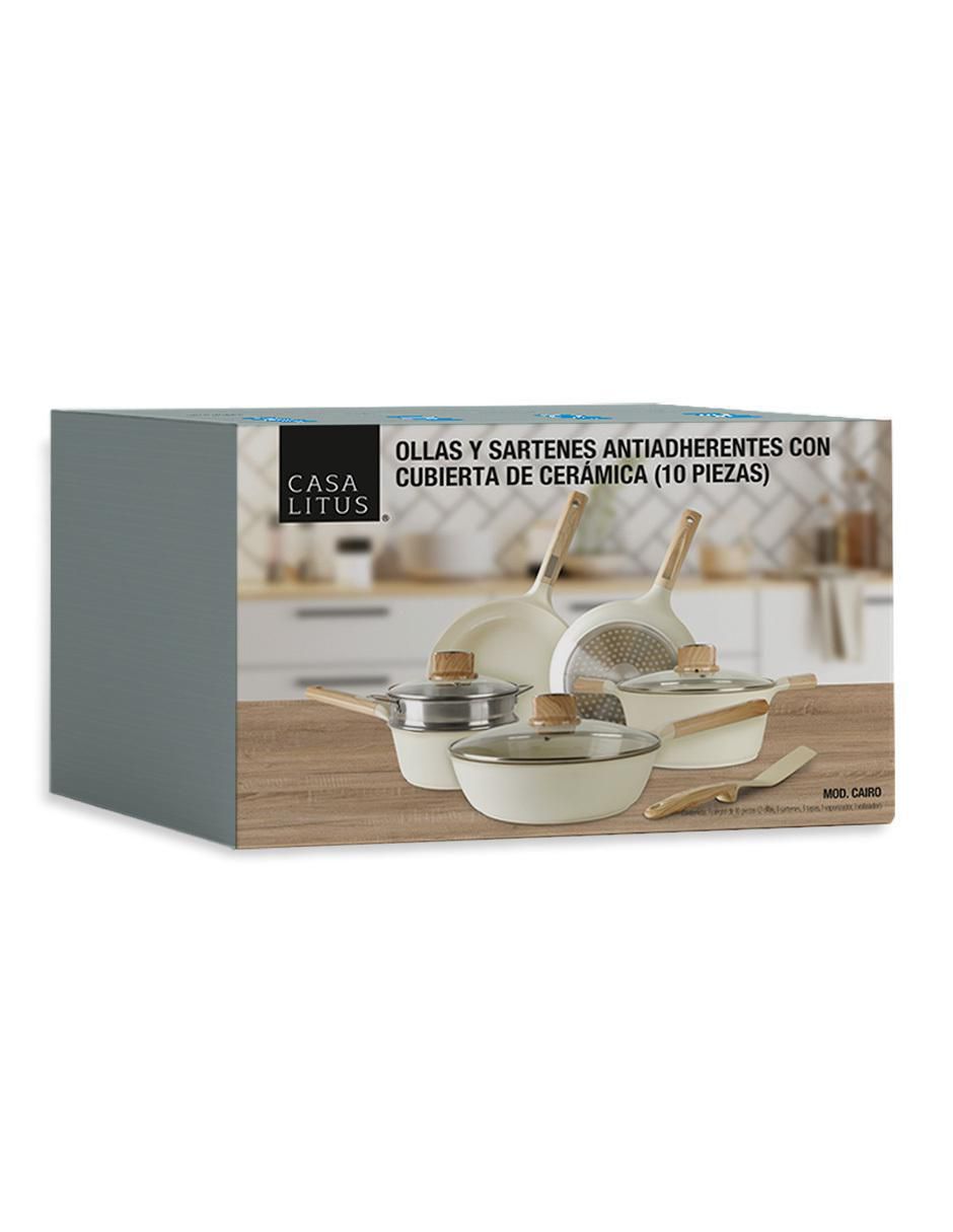 Batería de cocina Cairo de cerámica antiadherente cerámica 10 piezas 9