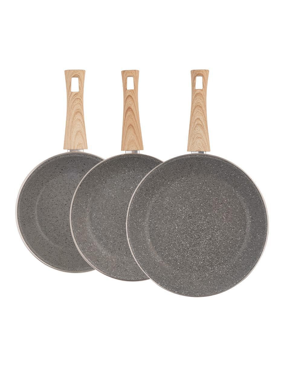 Set de sartenes Prime de acero vitrificado 3 piezas 2