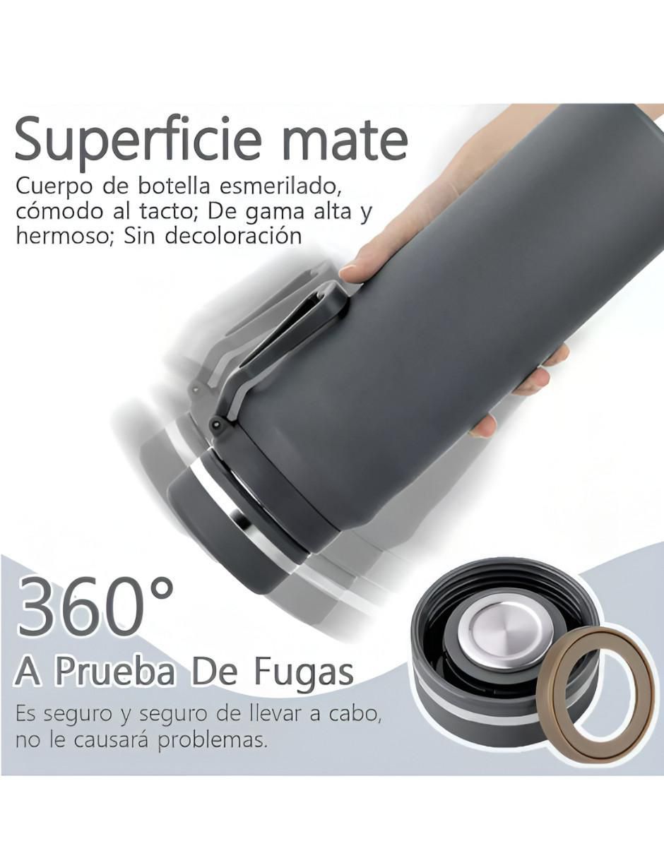 Termo de acero inoxidable con tapa rosca 1 L 5
