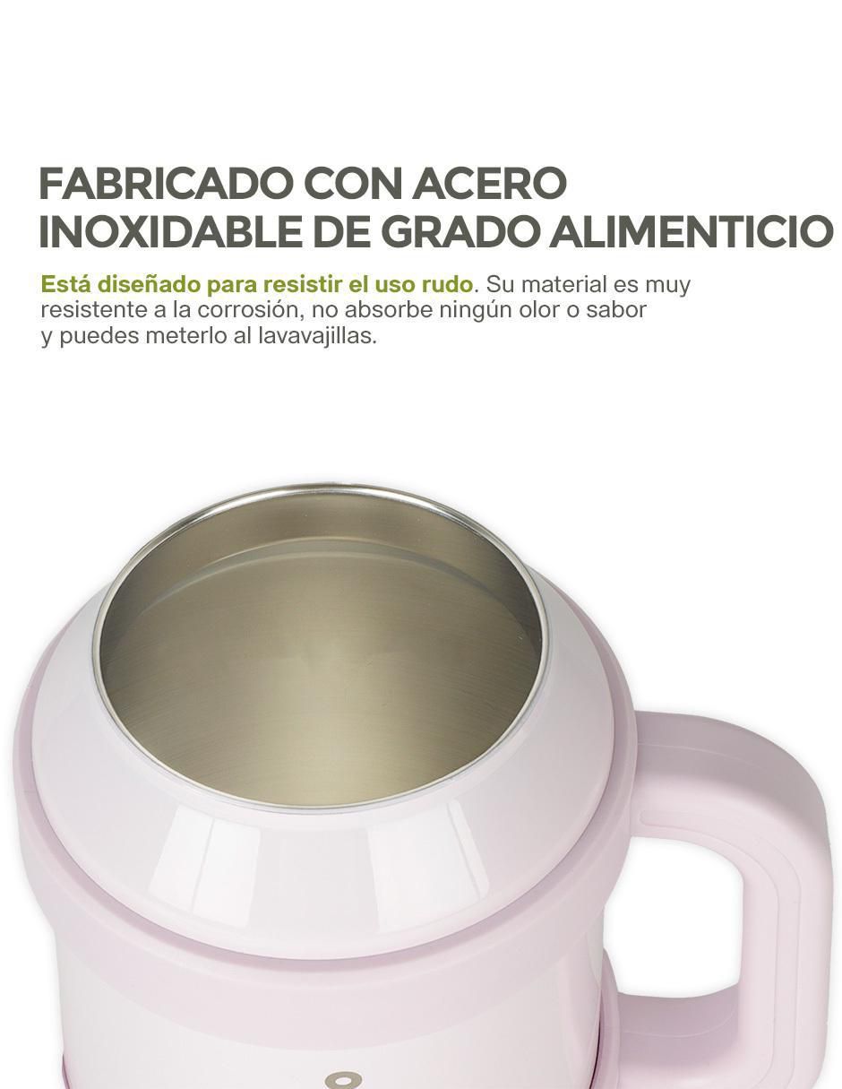 Termo doble pared de acero inoxidable con tapa a presión 1.5 L 6