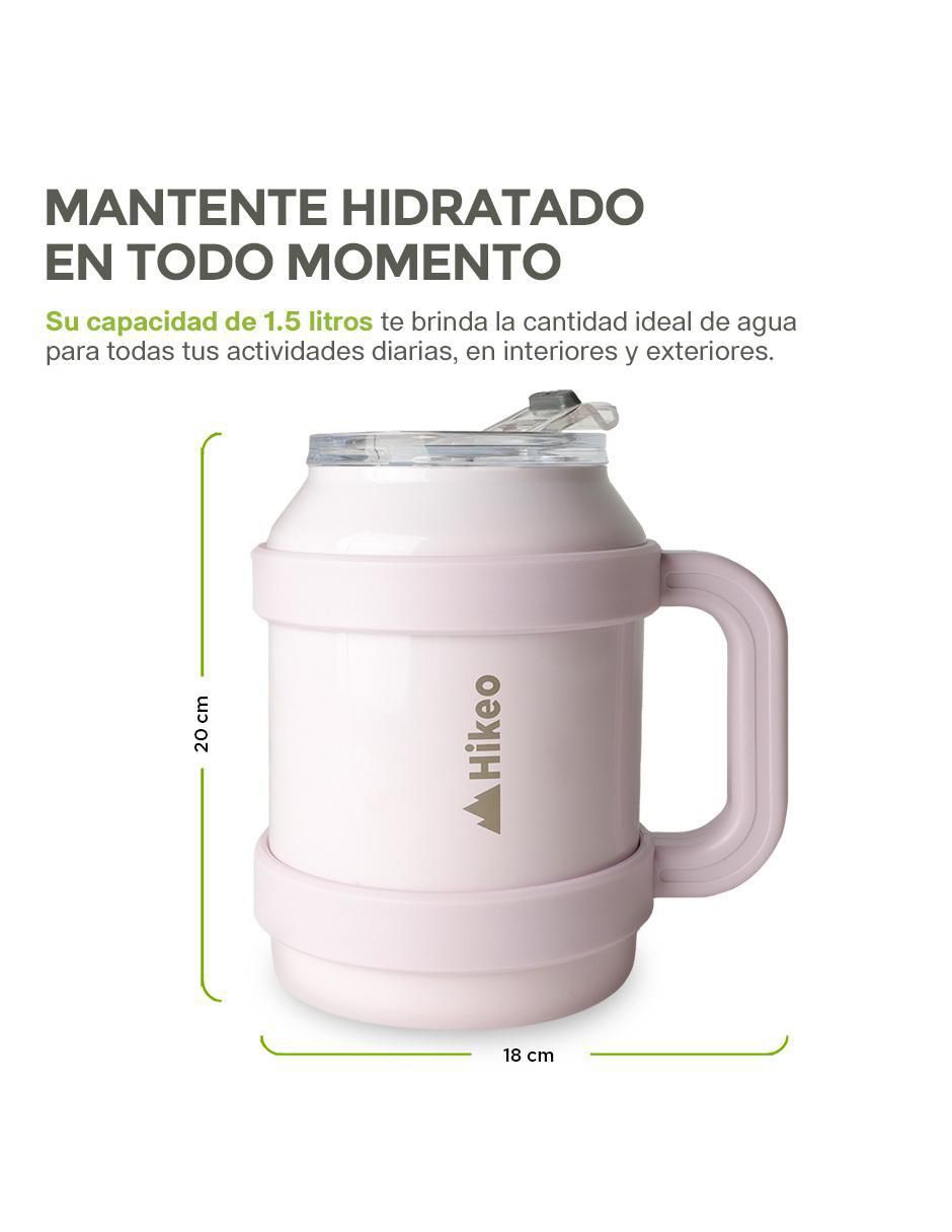 Termo doble pared de acero inoxidable con tapa a presión 1.5 L 7