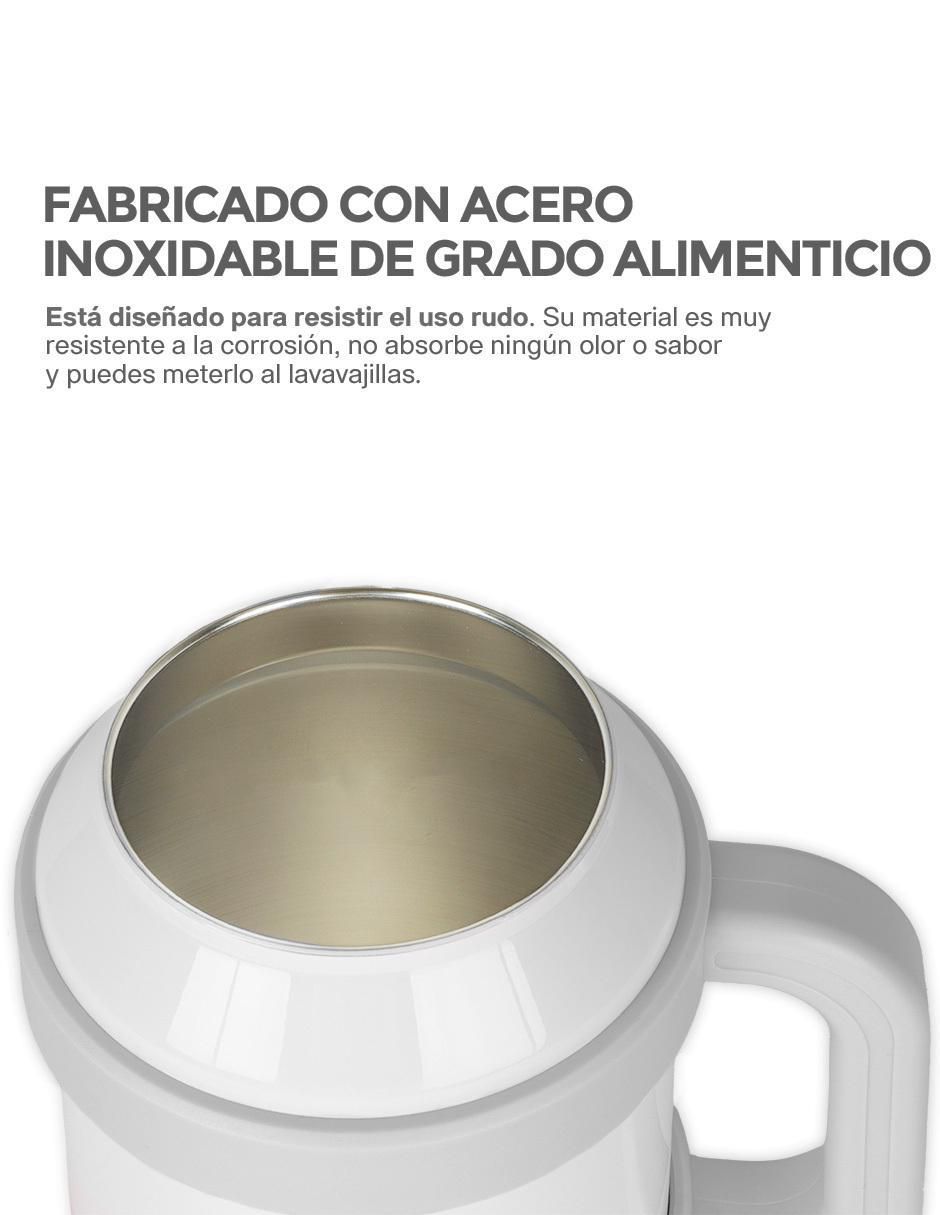 Termo doble pared de acero inoxidable con tapa a presión 1.5 L 6