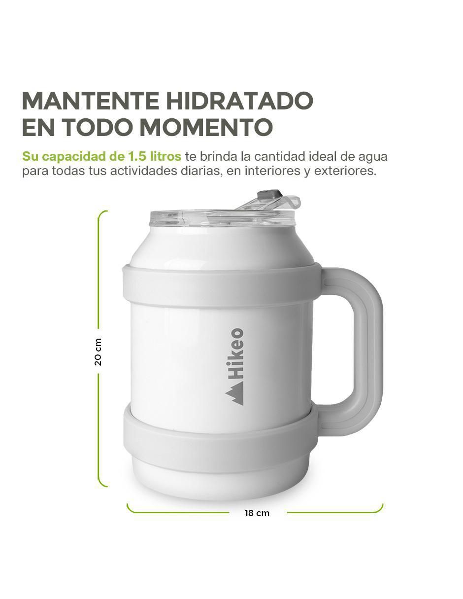 Termo doble pared de acero inoxidable con tapa a presión 1.5 L 7