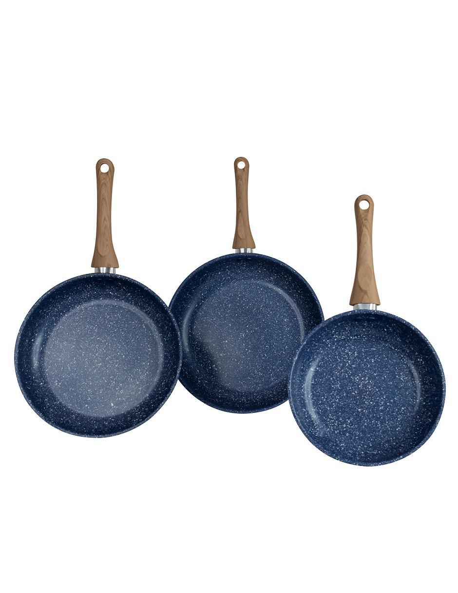 Set de sartenes Love cook de aluminio anodizado 3 piezas