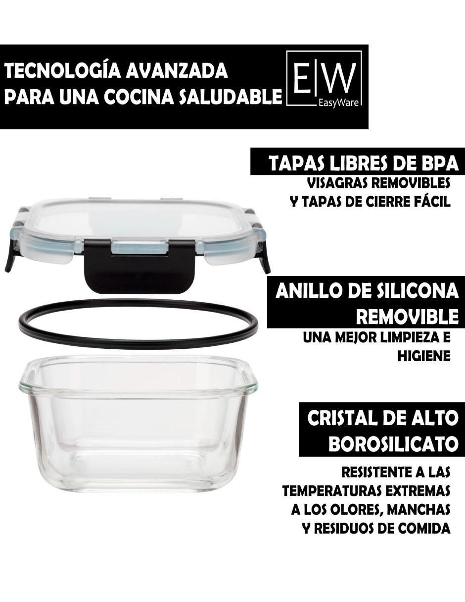 Set contenedores Jumbo de vidrio 18 piezas 6