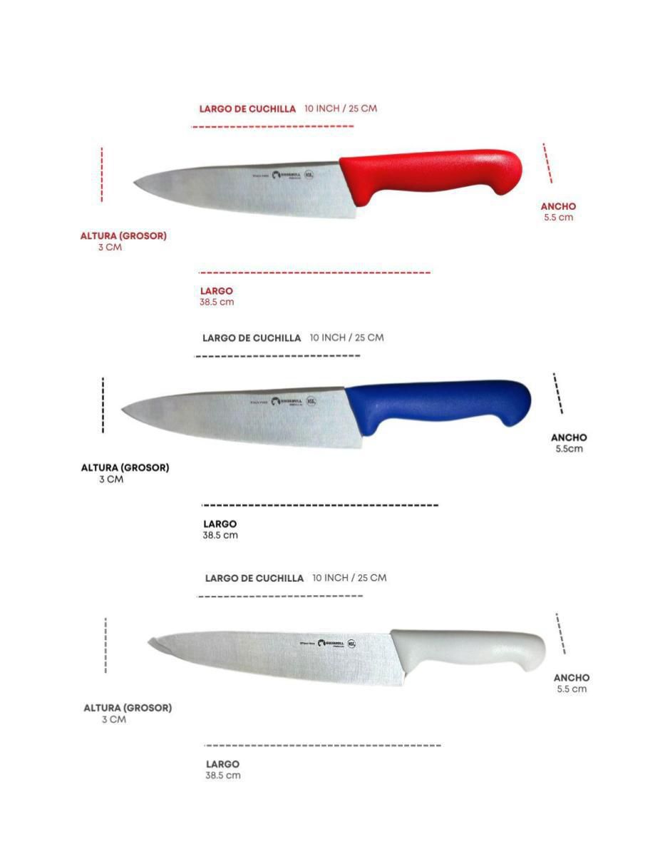 Set de cuchillos para chef  3 piezas 3