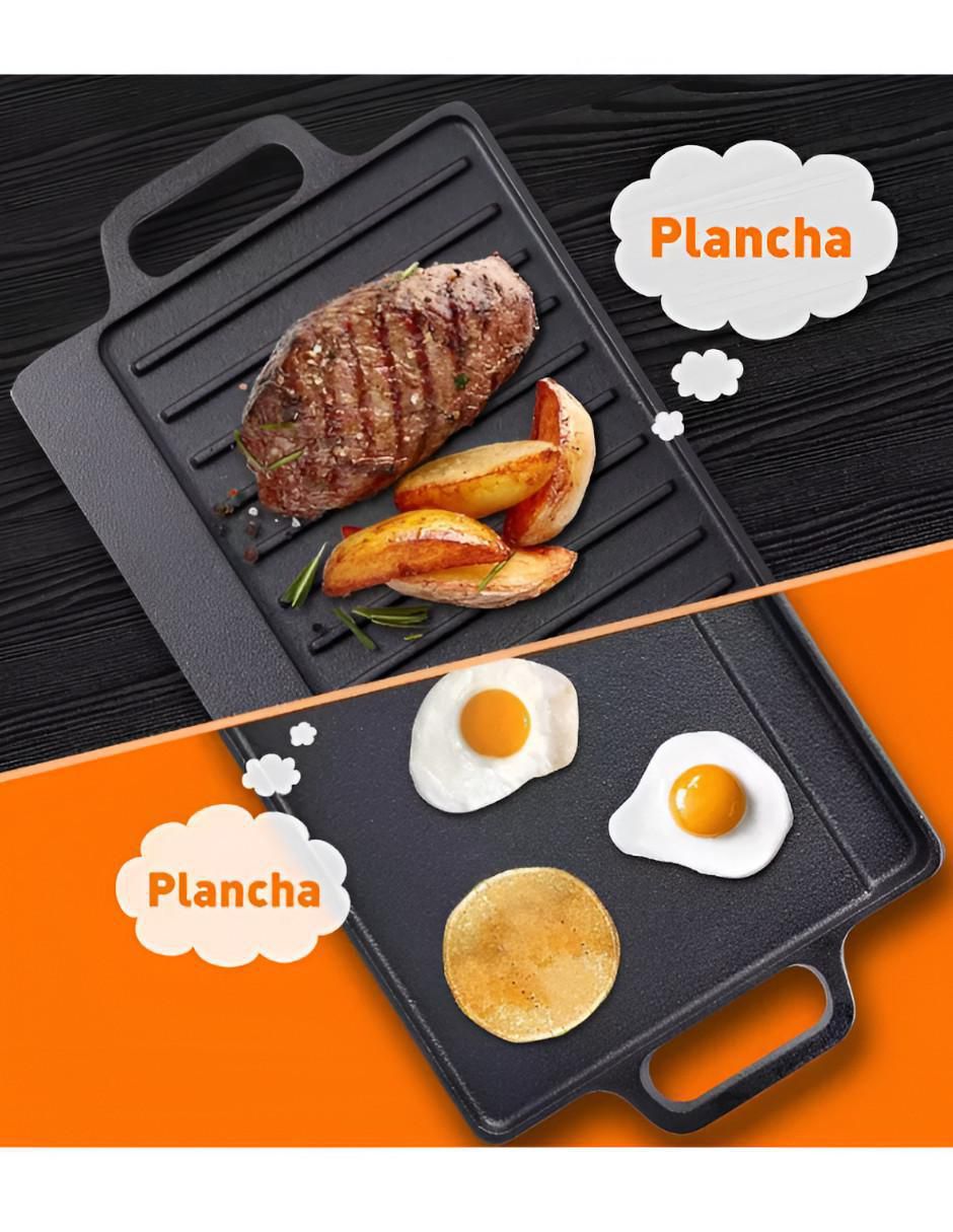 Sartén grill de hierro fundido 2