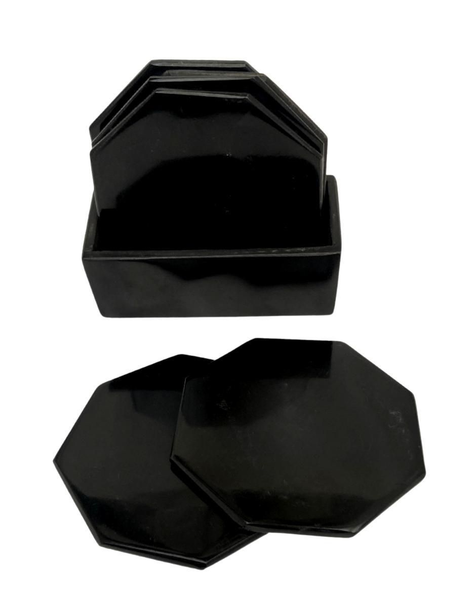 Set de portavasos de mármol 7 piezas 2