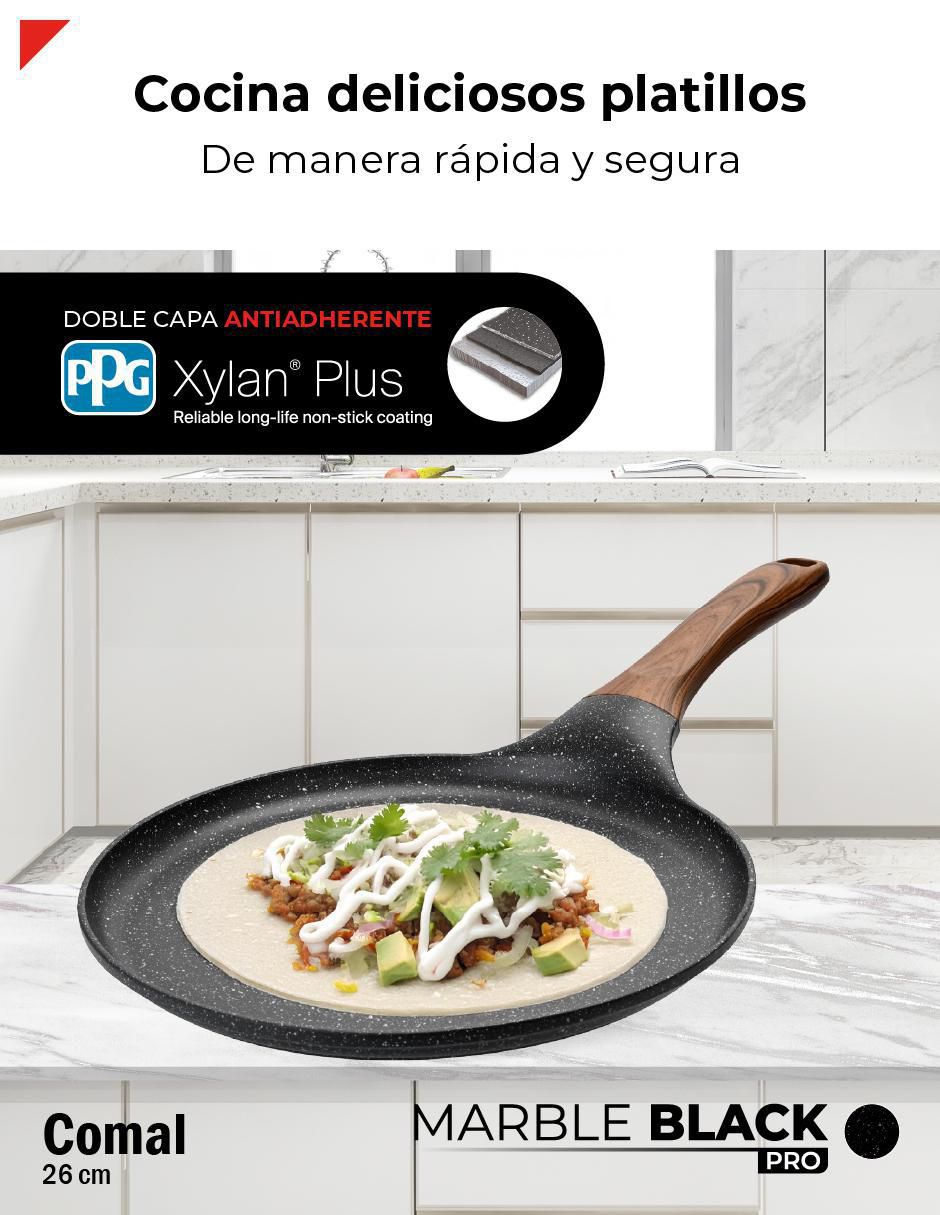 Comal Marble Black Pro aluminio 2