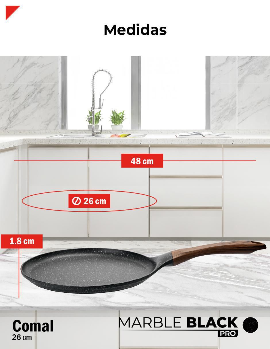 Comal Marble Black Pro aluminio 9