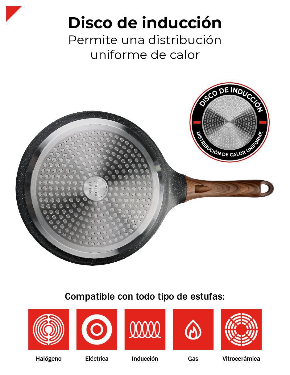 Comal Marble Black Pro aluminio 4