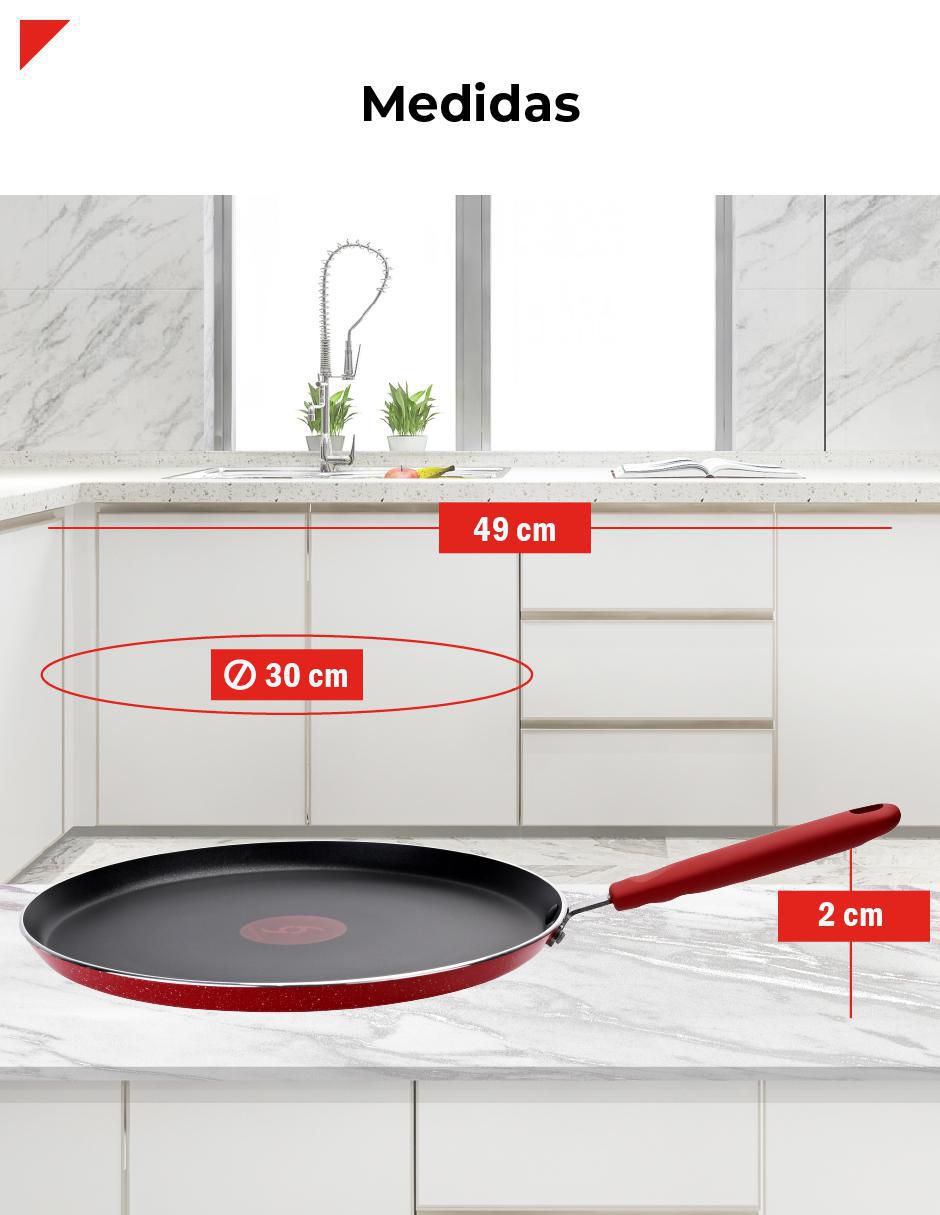 Comal Marble Red Pro aluminio 9