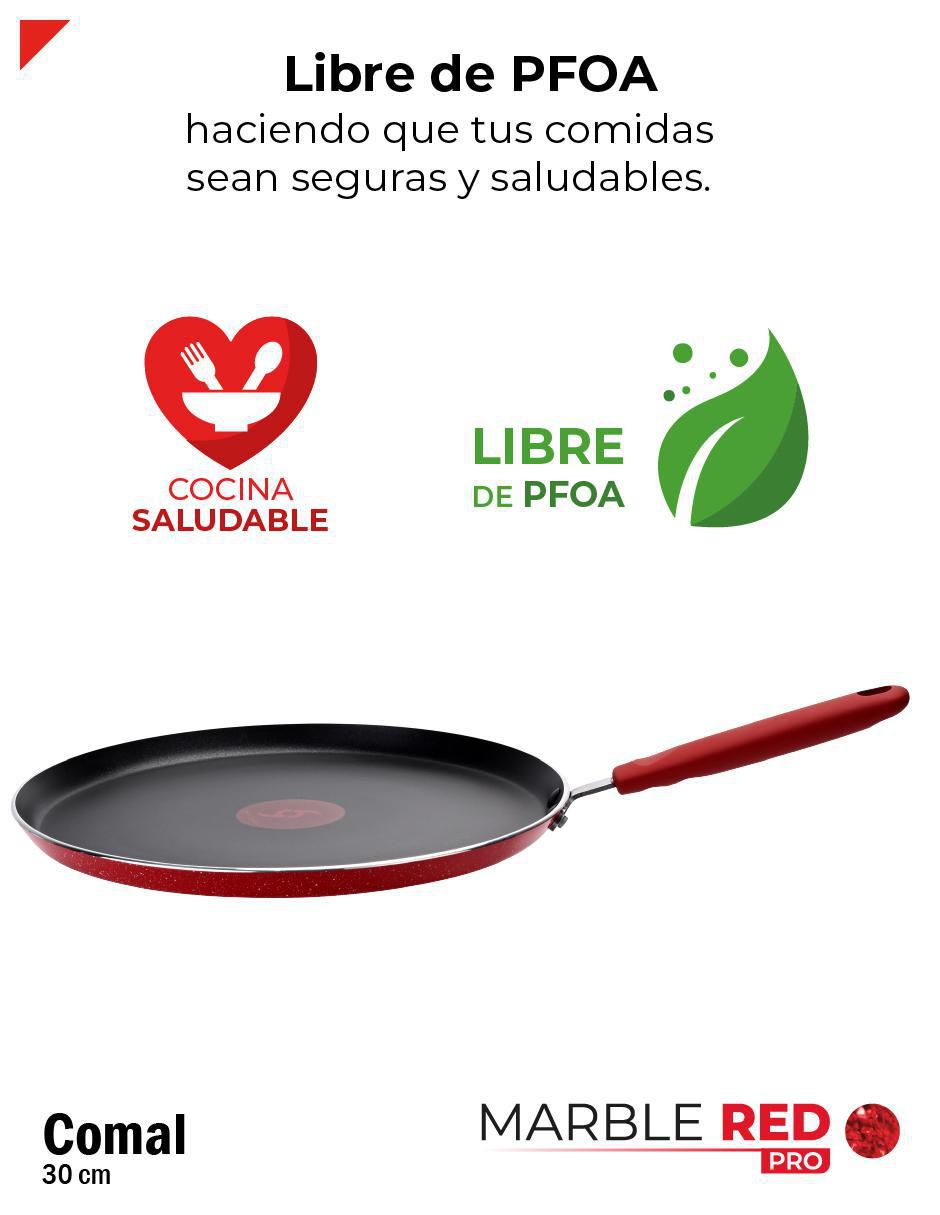 Comal Marble Red Pro aluminio 6