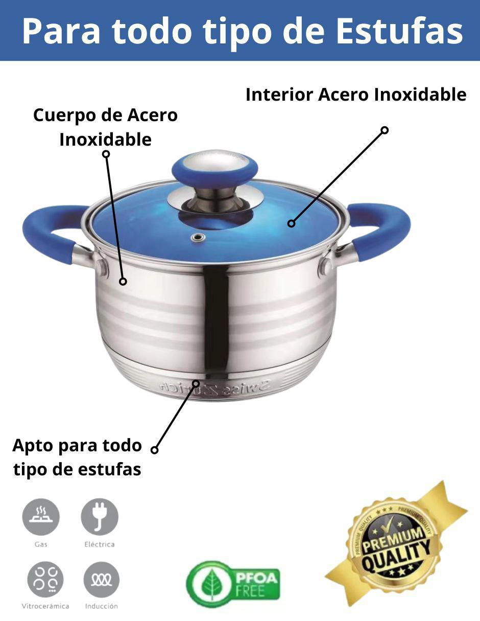 Batería de cocina de acero inoxidable 12 piezas