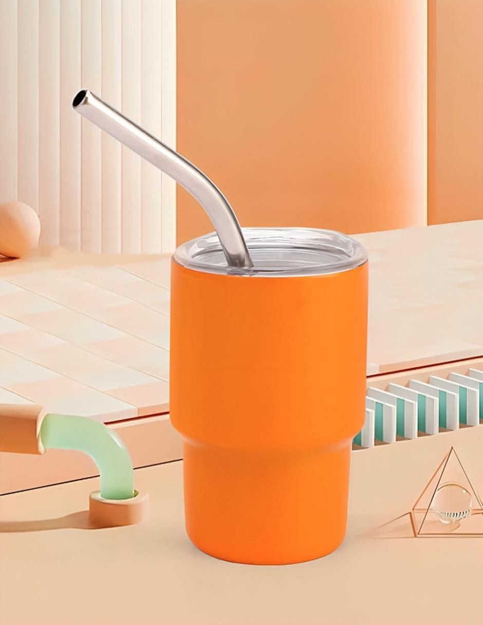 "vaso" con tapa y popote happy ware familia "de" acero inoxidable "con" 1 pieza "piezas"