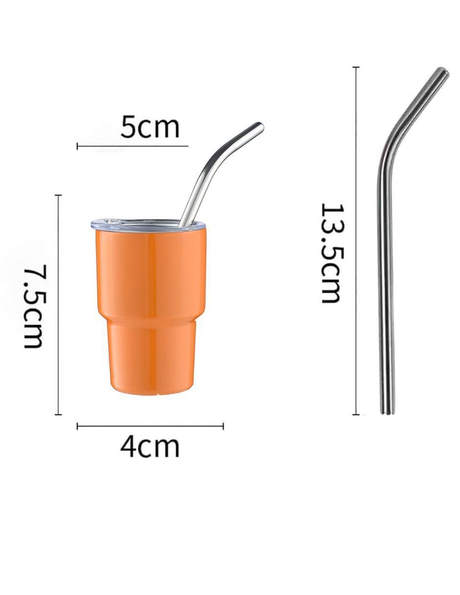 "vaso" con tapa y popote happy ware familia "de" acero inoxidable "con" 1 pieza "piezas"
