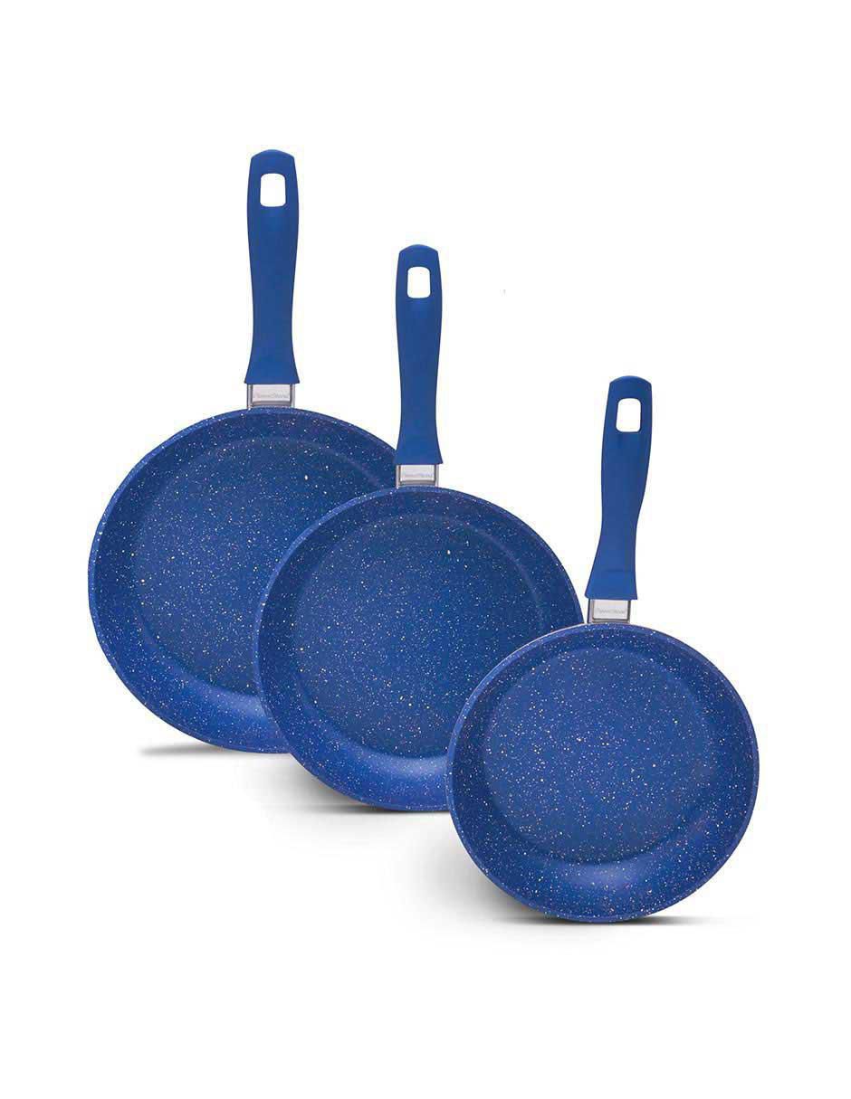 Set de sartenes de acero inoxidable 3 piezas Set de sartenes de acero inoxidable 3 piezas