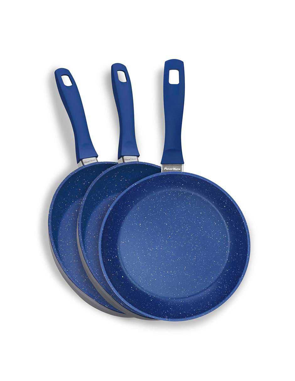 Set de sartenes de acero inoxidable 3 piezas 2